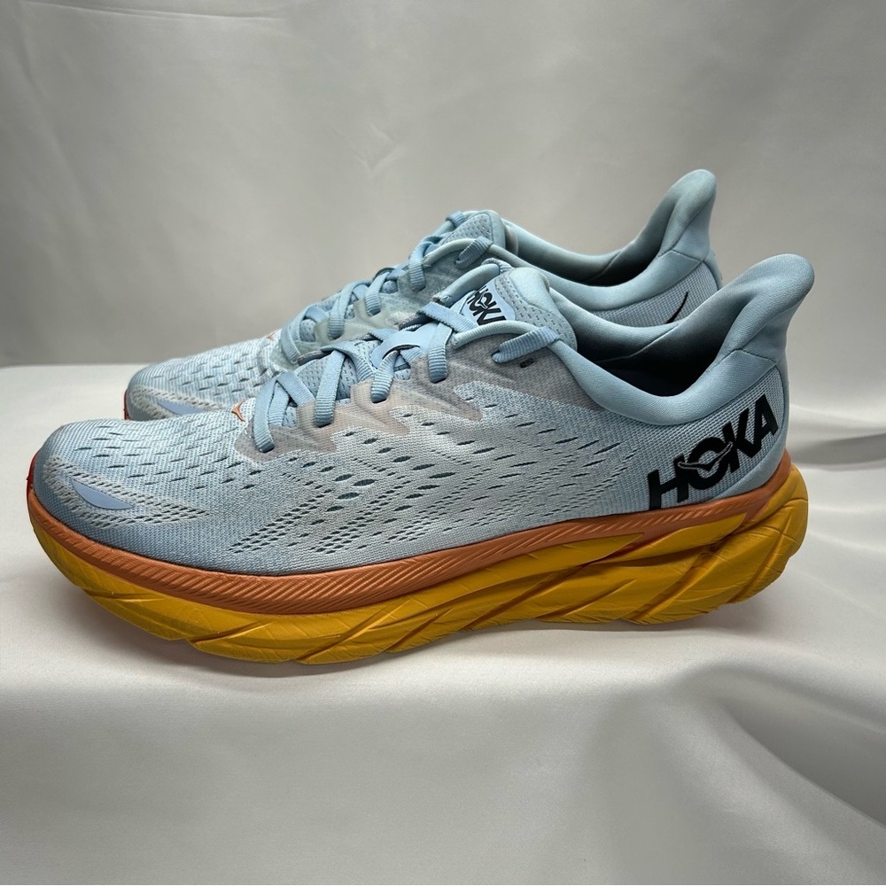 Hoka Women’s One One Clifton 8 Summer Song Ice Blue 10B Run Walk Comfy - Picture 8 of 15